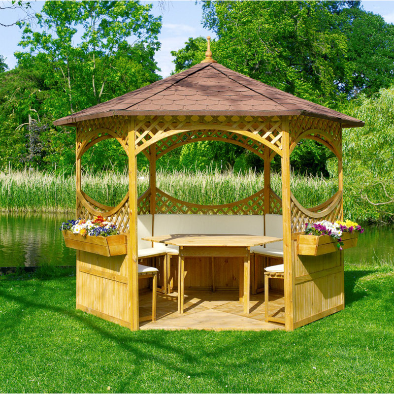 Garten Living 326 cm x 326 cm Pavillon Palma aus Holz | Wayfair.de